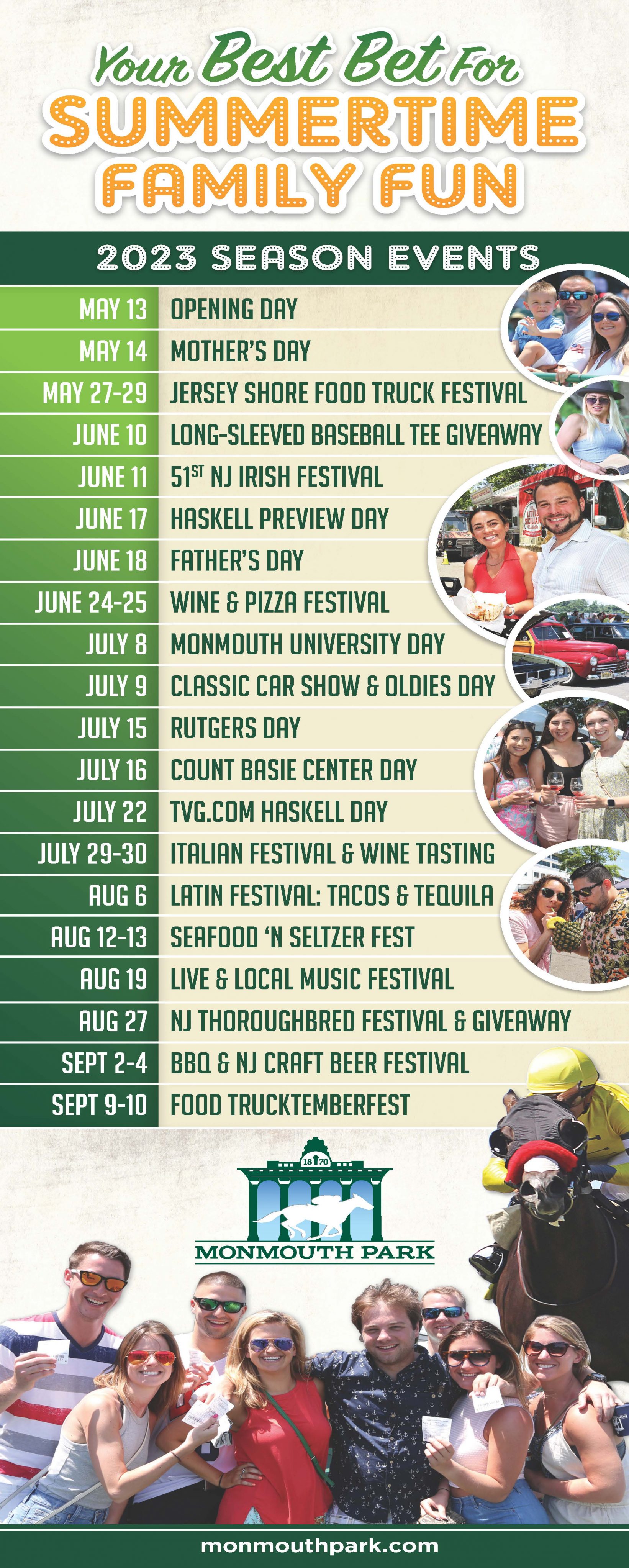 Full Promotional Schedule On Tap This Summer As Monmouth Park Kicks Off